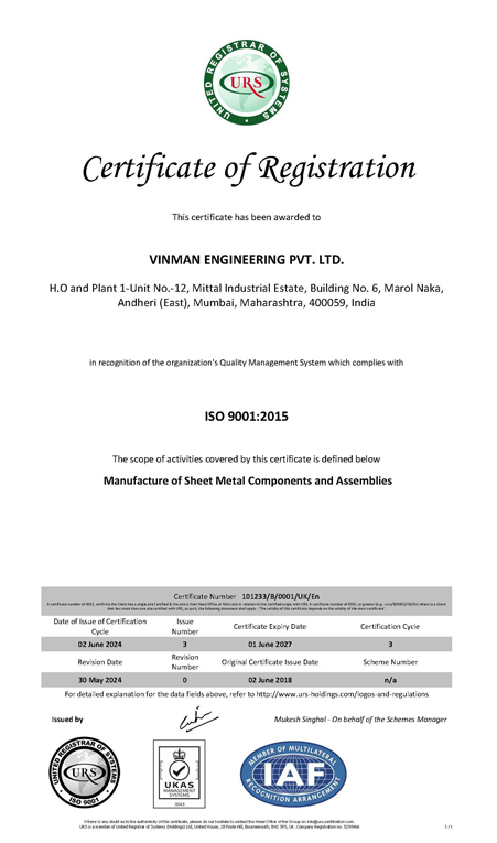 ISO 9001-2008 CERTIFICATE Ukas